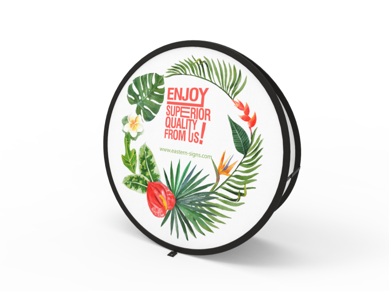 Pop Up A Frame Display Banner Stand - Circle - Image 2