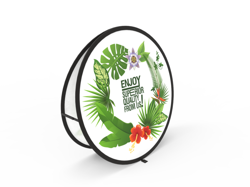Pop Up A Frame Display Banner Stand - Circle